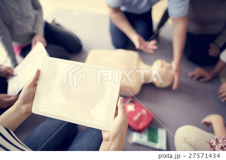 CPR First Aid Training Concept CPR First Aid Training Concept 27571434