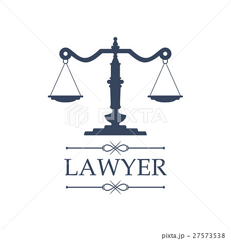 Lawyer icon of Justice scales vector emblem 27573538