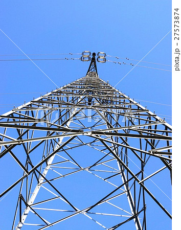 高圧線送電鉄塔(幾何学模様) 高圧線送電鉄塔(幾何学模様) 27573874