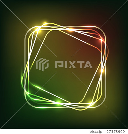 Abstract colorful neon with rounded rectangle 27573900