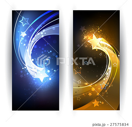 Two Banners With The Cometのイラスト素材