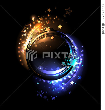 two color round banner 27575835