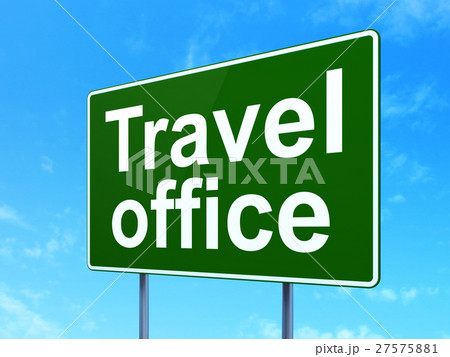 Travel concept: Travel Office on road sign 27575881