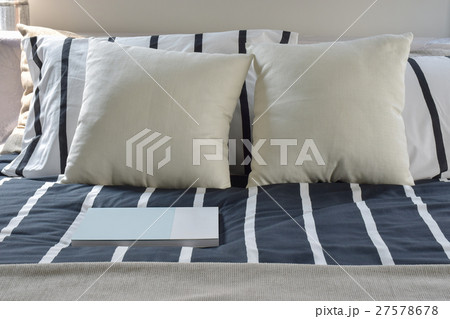 A book on striped bedding modern style 27578678