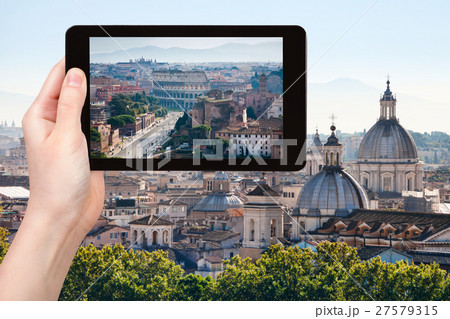 tourist photographs coliseum and roman forums tourist photographs coliseum and roman forums 27579315