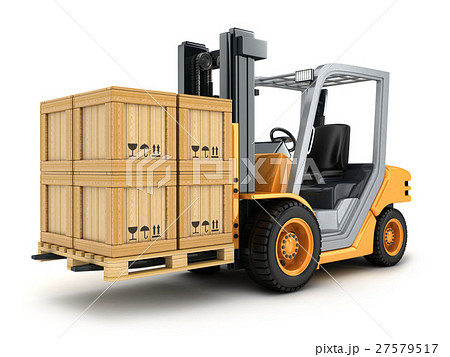 Forklift truck and box 27579517