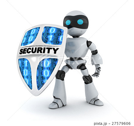 Modern robot and shield security Modern robot and shield security 27579606