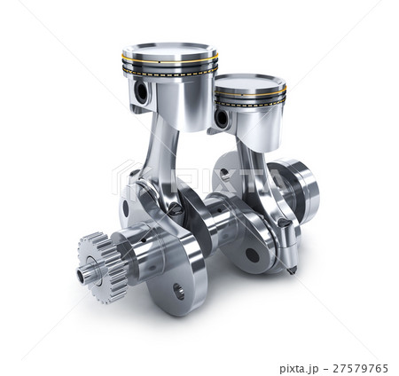 Crankshaft and pistons 27579765