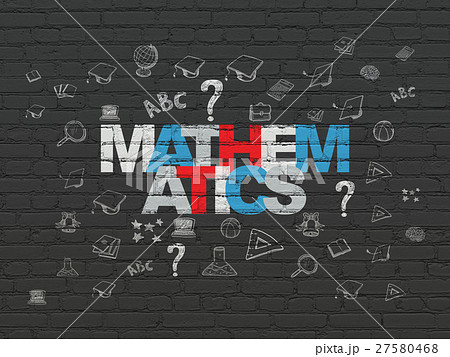 Studying concept: Mathematics on wall background 27580468