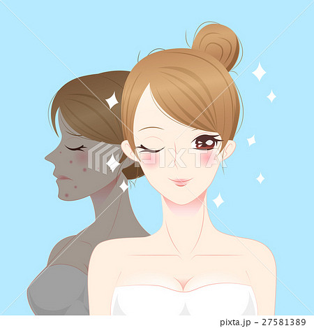 beauty cartoon skincare woman beauty cartoon skincare woman 27581389