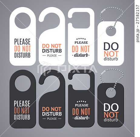 Do Not Disturb Sign Labels. Vector 27582157