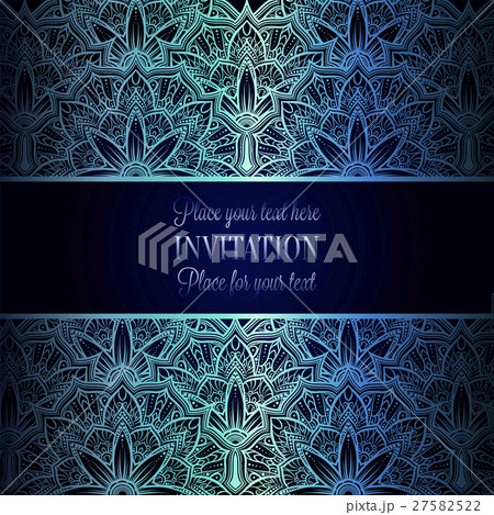 Wedding invitation or card , intricate mandala 27582522