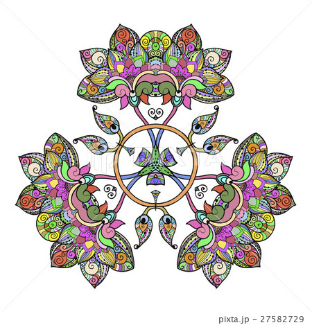 Abstract unusual triangle floral lace mandala  27582729