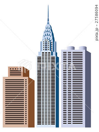 高層ビル ニューヨーク 摩天楼のイラスト素材