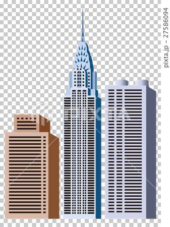 高層ビル ニューヨーク 摩天楼のイラスト素材