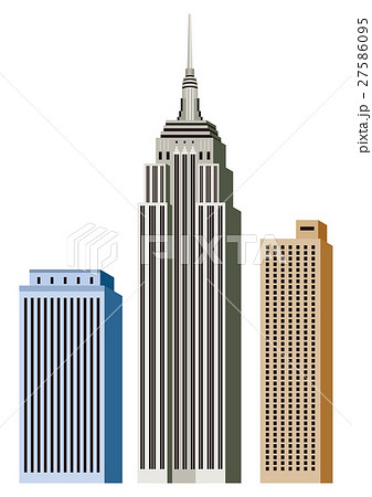 高層ビル ニューヨーク 摩天楼のイラスト素材