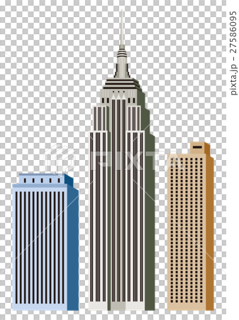 高層ビル ニューヨーク 摩天楼のイラスト素材