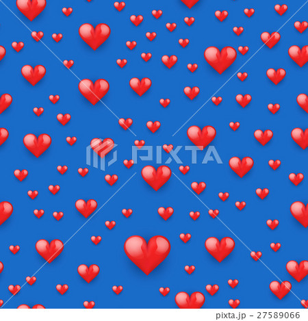 Seamless pattern beautiful red heart. 27589066