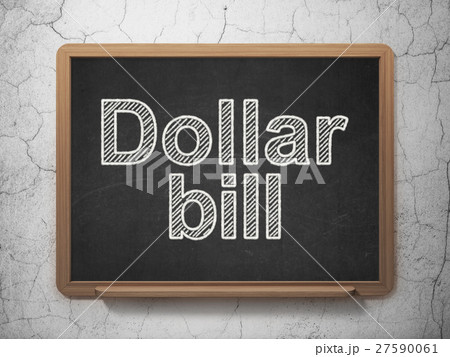 Banking concept: Dollar Bill on chalkboard 27590061