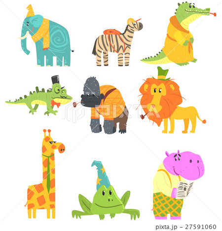 African Animals With Human Attributes And Clothing African Animals With Human Attributes And Clothing 27591060