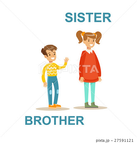 Young sister with brother  