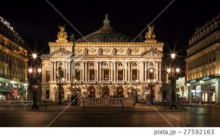 Opera house, Opera Garnier at night. Paris, France 27592163