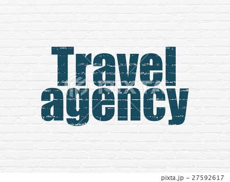 Vacation concept: Travel Agency on wall background Vacation concept: Travel Agency on wall background 27592617