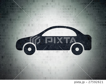 Tourism concept: Car on Digital Data Paper 27592621