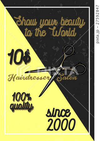 Color vintage hairdresser salon banner Color vintage hairdresser salon banner 27592847