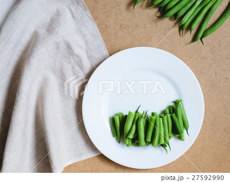 Greenbeans on the table Greenbeans on the table 27592990