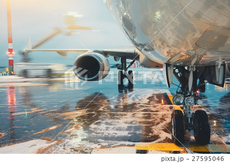 Deicing of the airplane 27595046