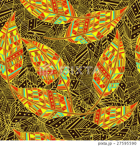 Seamless pattern with feather in vector Seamless pattern with feather in vector 27595590