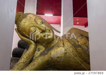 アユタヤ遺跡ワット・タミカラートの涅槃仏 アユタヤ遺跡ワット・タミカラートの涅槃仏 27597869