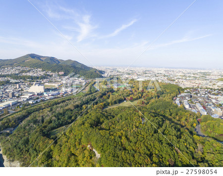 真駒内公園 空撮 27598054