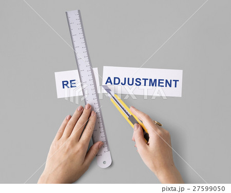 Readjustment Hand Cut Word Split Concept Readjustment Hand Cut Word Split Concept 27599050