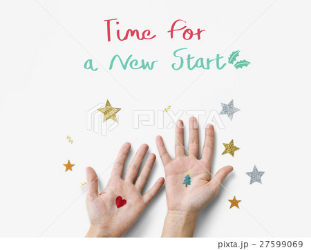 Merry Christmas and Happy New Year Family Holiday Festival Concept 27599069