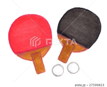 卓球ラケットと球のイラスト素材 27599823 Pixta