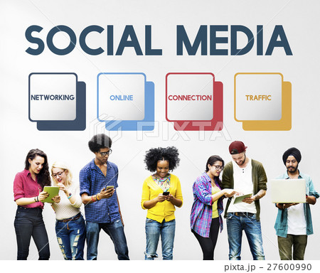 Social Media Box Buttons Concept 27600990