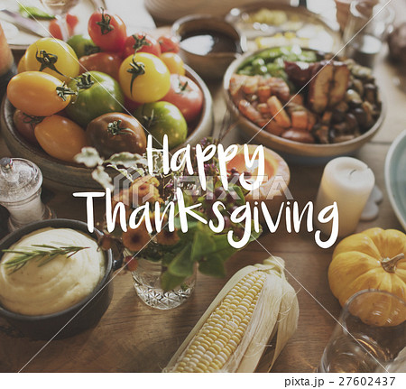 Thnaksgiving Blessing Celebrating Grateful Meal Concept Thnaksgiving Blessing Celebrating Grateful Meal Concept 27602437