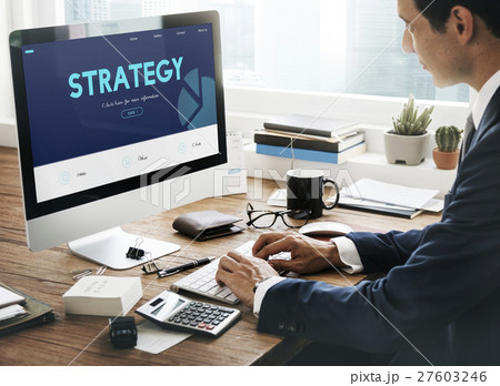 Strategy Performance Target Report Analytics Concept 27603246