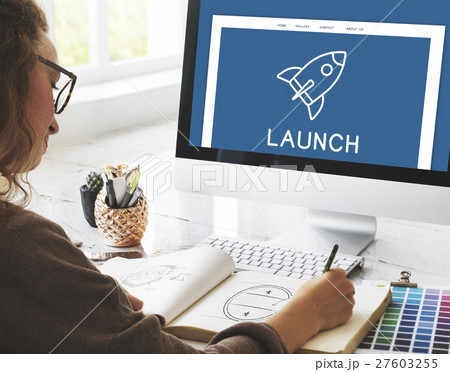Development Entrepreneur Spaceship Rocket Graphic Concept 27603255