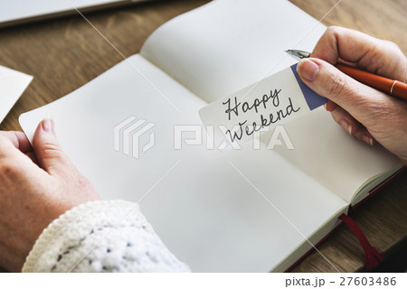 Happy Weekend Relaxation Saturday Enjoy Free Concept 27603486