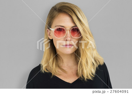 Woman Cheerful Studio Portrait Concept 27604091