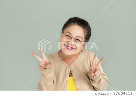 Senior Adult Women Smiling Happy Concept Senior Adult Women Smiling Happy Concept 27604512