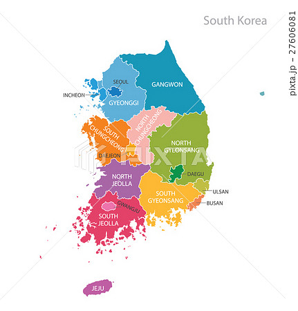 Map Of South Koreaのイラスト素材