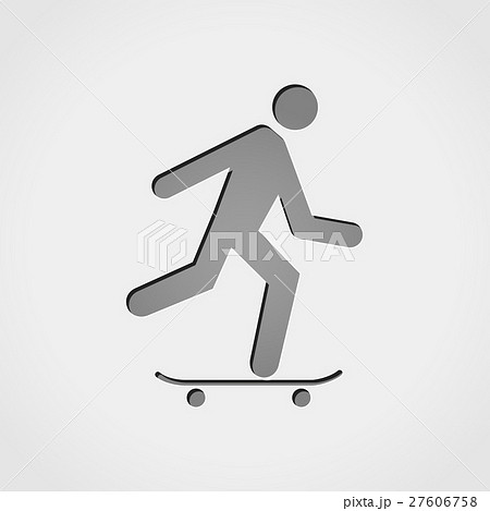 skateboarding grey icon skateboarding grey icon 27606758