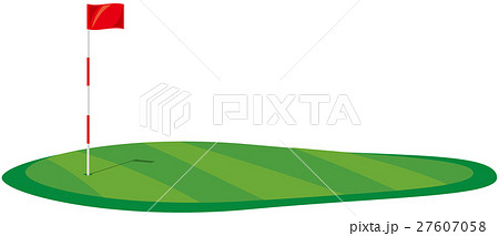 ゴルフ場 グリーンのイメージイラストのイラスト素材 27607058 Pixta