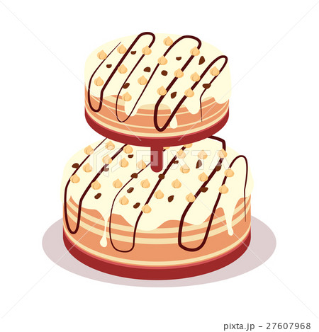 Bon Appetit Festive Cake Web Banner Chocolateのイラスト素材