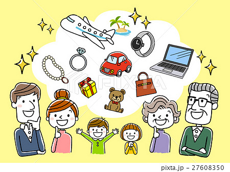 3世代家族：願望、贅沢、思い浮かべる 27608350