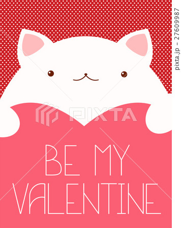 Valentine banner with cute cat 27609987